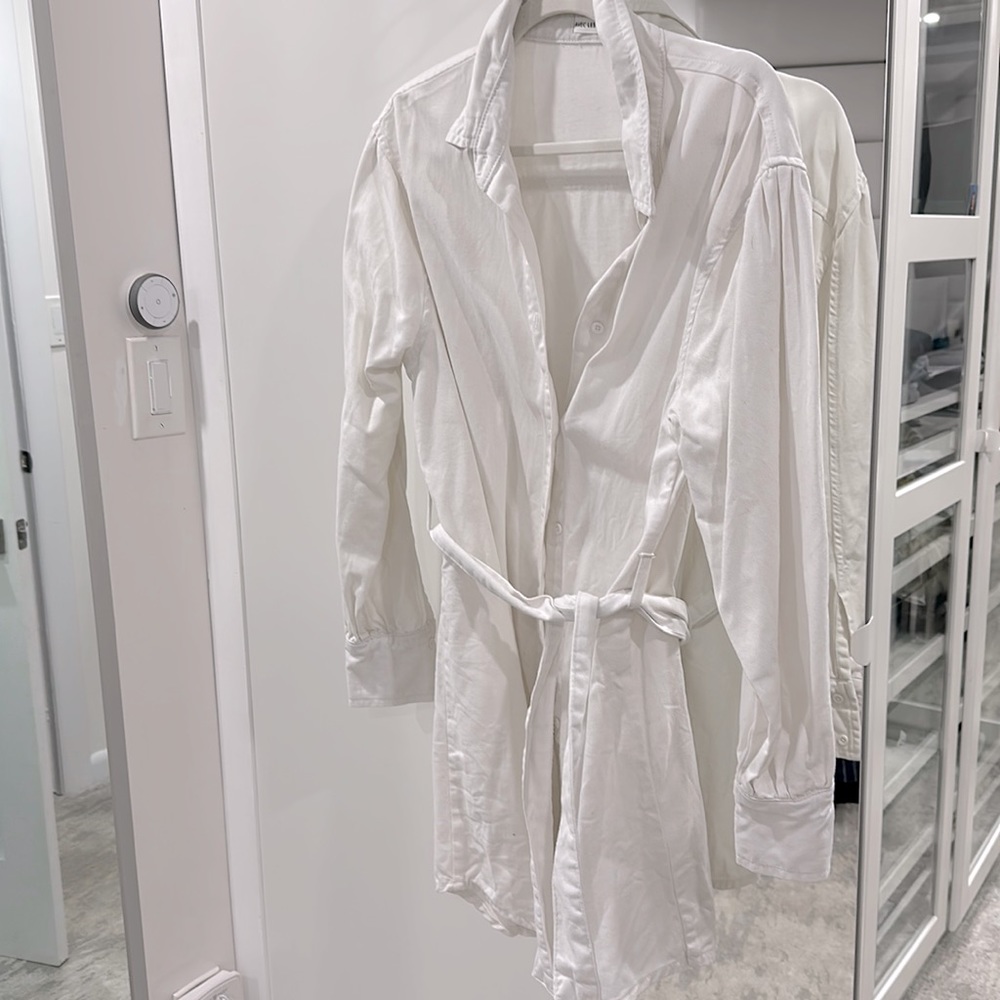 Alec les filles white denim dress
